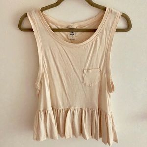 FREE PEOPLE peplum tank size small